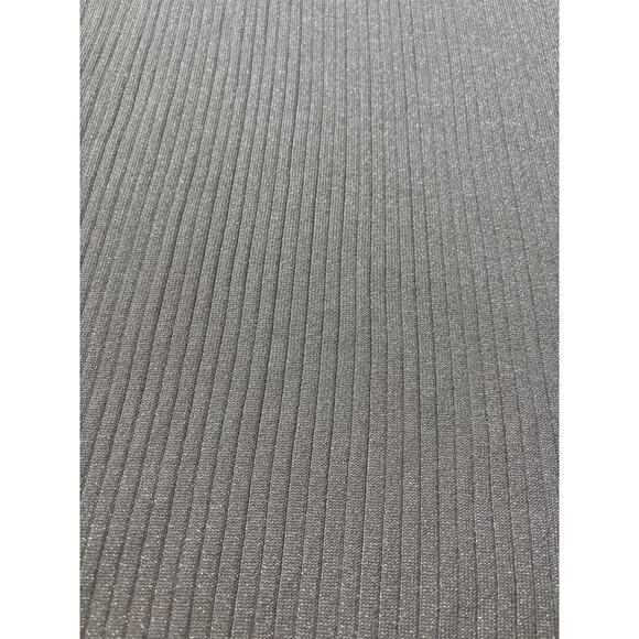 Anthropologie Saturday Sunday XS Metallic Ribbed Knit Lace Up Midi Dress Pink - Picture 2 of 9